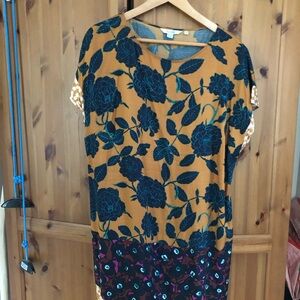 Boden Mustard and Teal Floral Dress 14 stylish comfortable colorful and bohemian